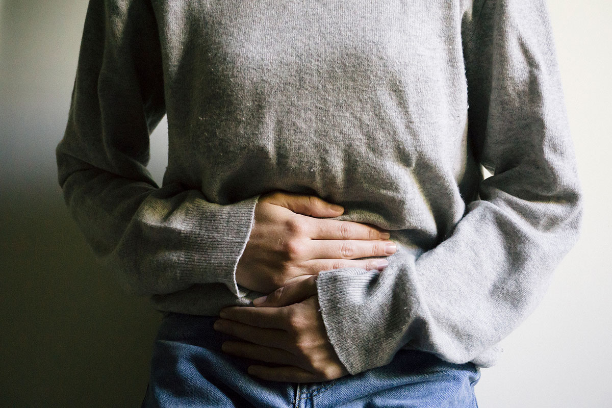 Patient with a stomach ache wonders how to improve gut health