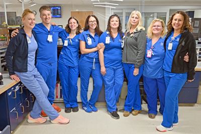 Westerly Hospital Emergency Department staff celebrate receiving the Lantern Award. (photo courtesy of Yale New Haven Health).  