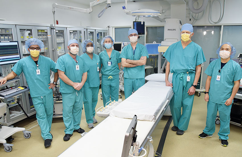 The surgical team at the Electrophysiology Laboratory