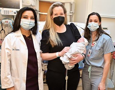 Meghan Katz holds Dylan in the Neonatal Intensive Care Unit