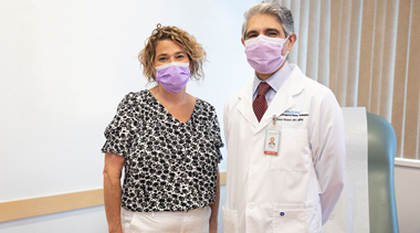 bariatric patient Amy Paundlay and Dr. Saber Ghiassi