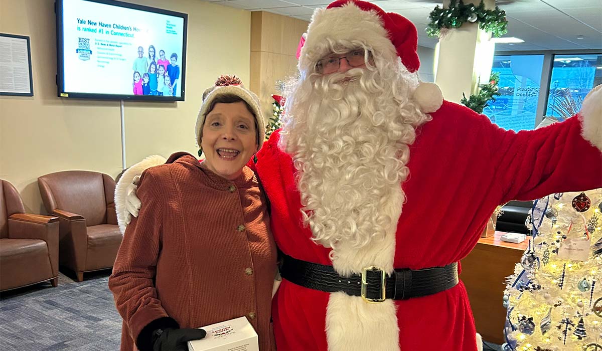 Anne Aquila with Santa