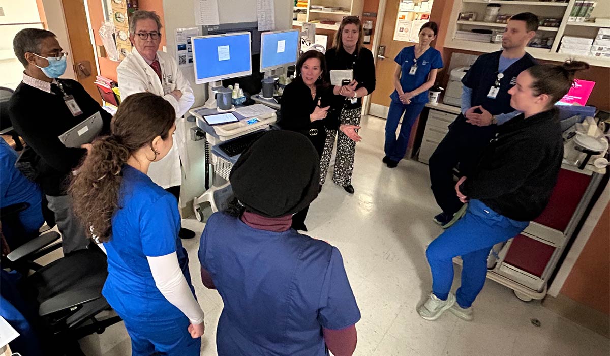 Bridgeport Hospital senior leaders are rounding with staff