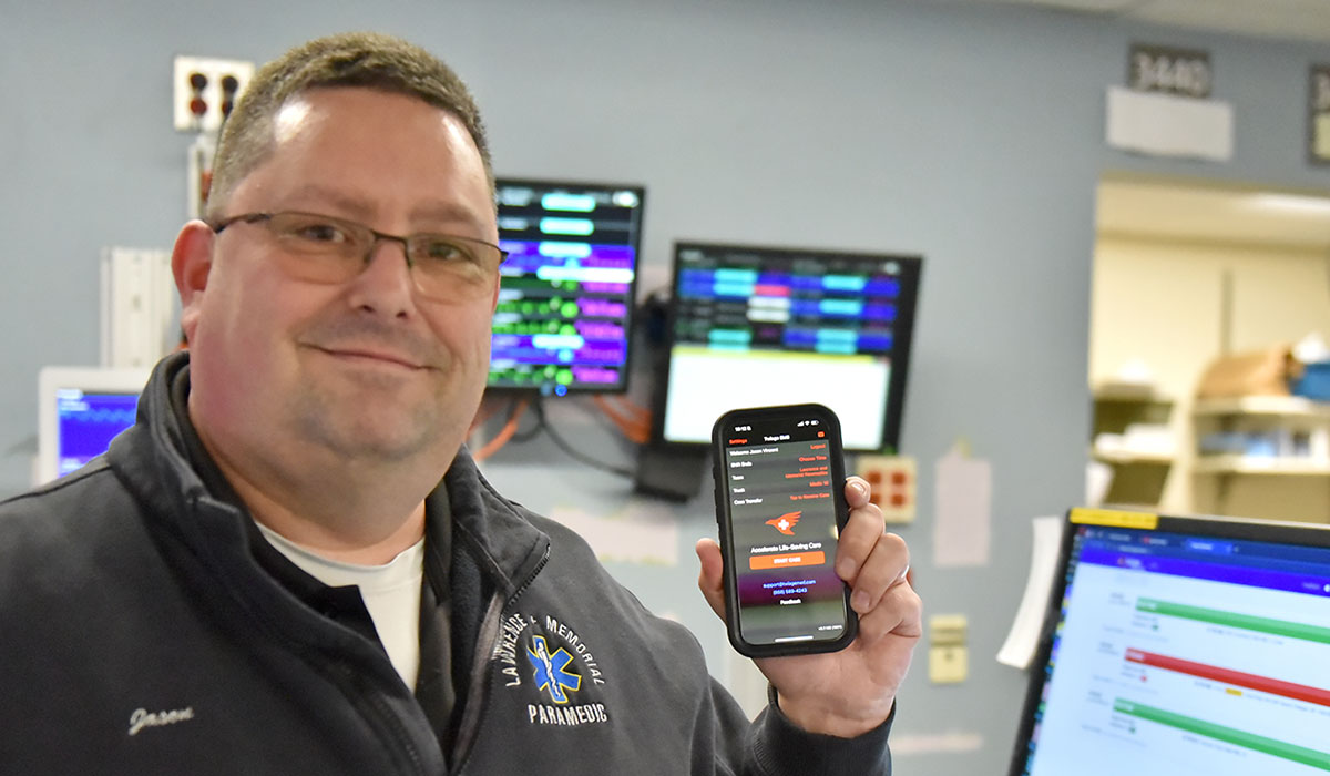 Jason Vincent, clinical coordinator for Emergency Services