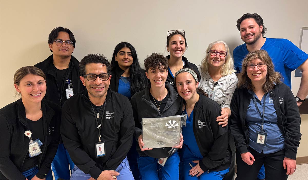 Staff with the Saint Raphael