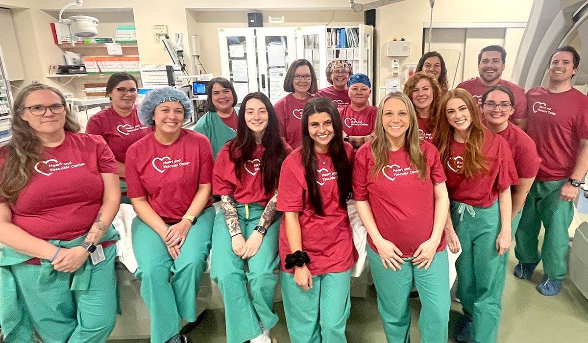 Lawrence + Memorial Hospital’s Cardiac Catheterization Lab staff