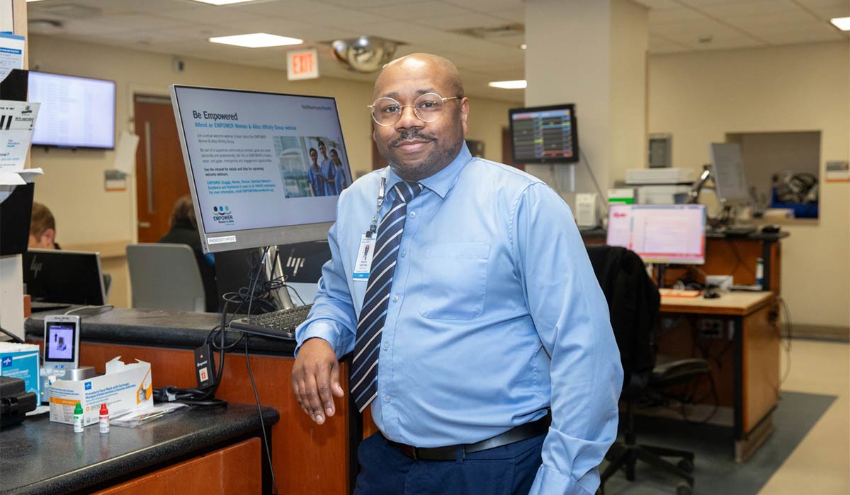 Darius Carlton, patient relations representative, Bridgeport Hospital ED