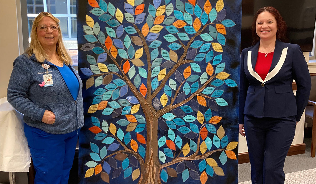 Helen Brugger, RN, chair of the GH Nursing Professional Governance Coordinating Council (left), and Vica Andronic, RN, chair of the GH Professional Development Council