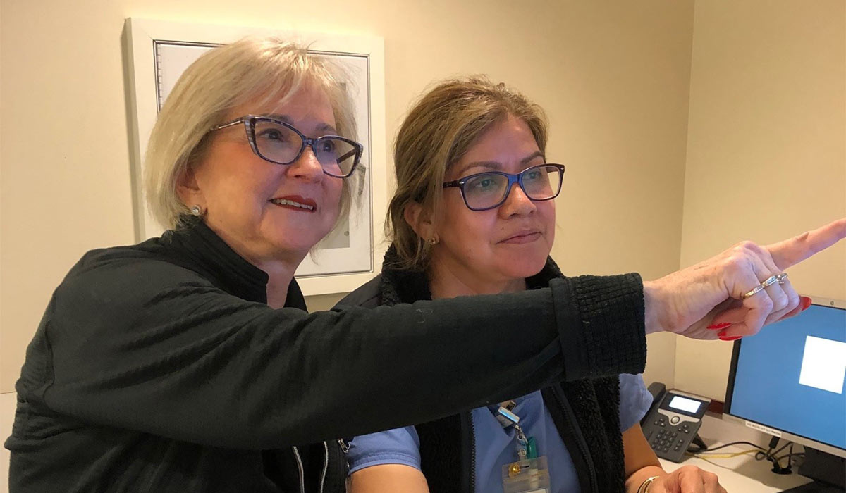 Renee Mauriello, RN, mentor, worked with Laura Lituma