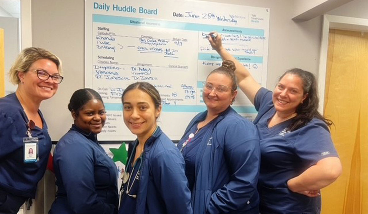 Yale New Haven Hospital Ambulatory Operations recently launched daily practice huddles