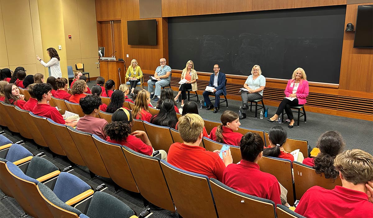 High school volunteers