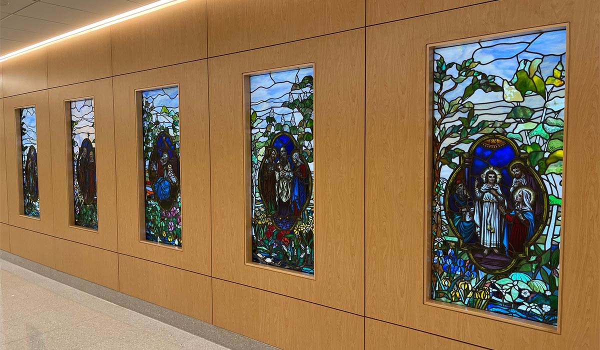 Stained-Glass windows at Saint Raphael Campus