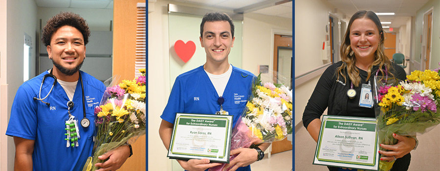 Mark Sagun, RN, Ryan Saros, RN, and Alison Sullivan, RN