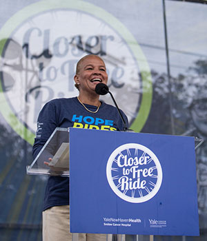 Pam Sutton Wallace speaking at Closer to Free