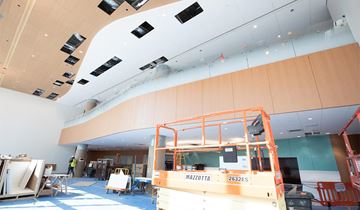 This photo from early September shows the ANC atrium under construction