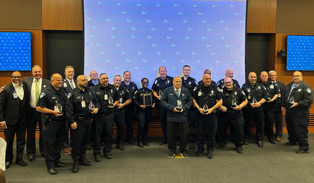 YNHH’s Protective Services presented annual Life Saving Awards to officers in October.