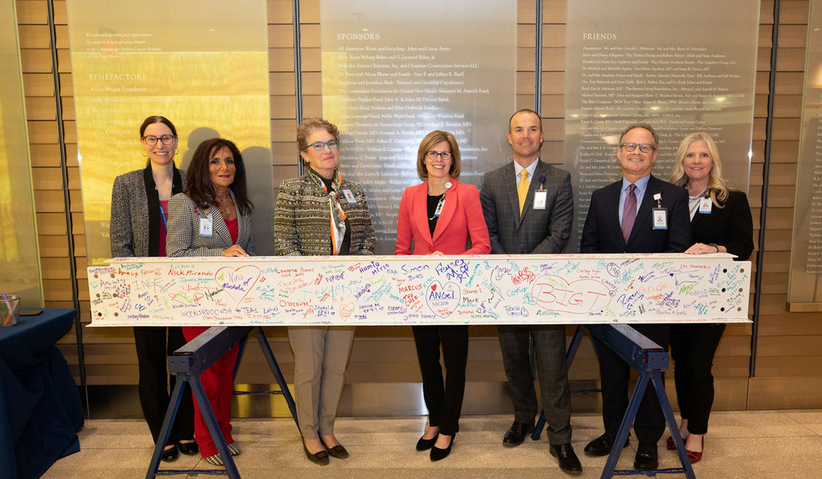 Leaders who signed the Sherman Tower steel beams 