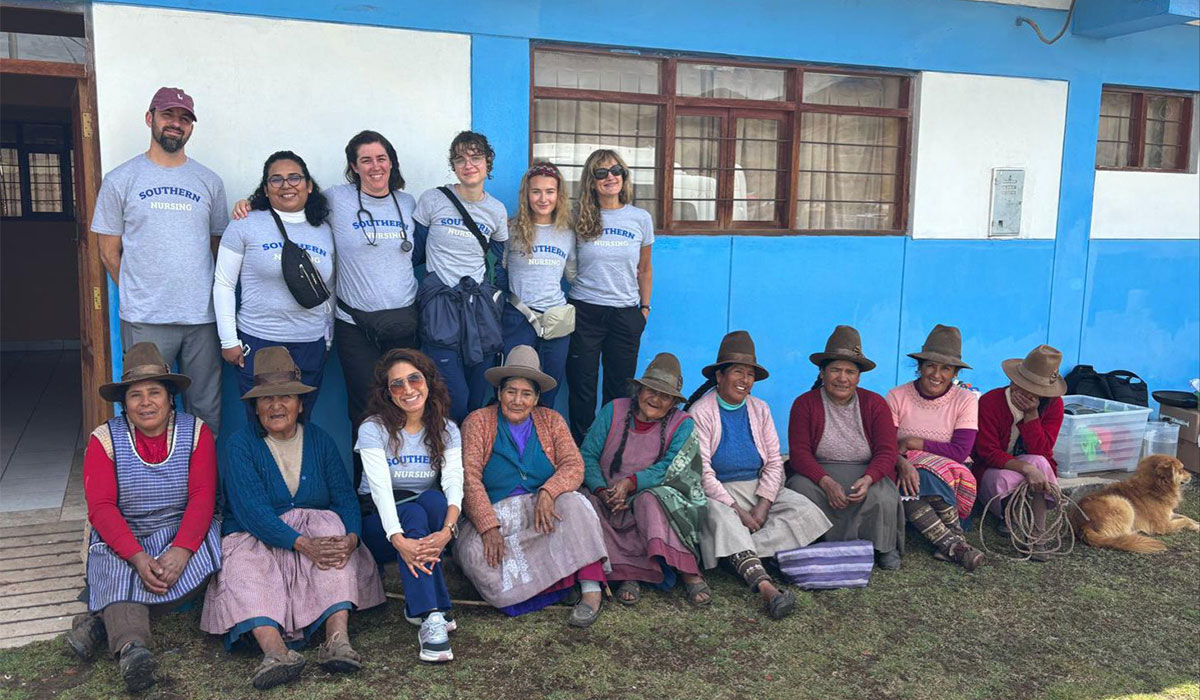 YNHH nurse Natalie Tello, RN, (seated, third from left)